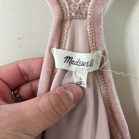 Madewell Velvet Racerback Bodysuit Size Large - Picture 12 of 13